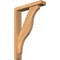Ekena Millwork Funston Block Smooth Bracket w/ Offset Brace, Western Red Cedar, 3 1/2"W x 16"D x 24"H BKT0402X16X24FST05SWR - alternate 1